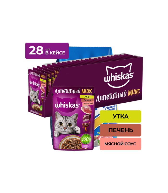 Whiskas Can with Duck Pet Complete Wet Cat Food - view 5