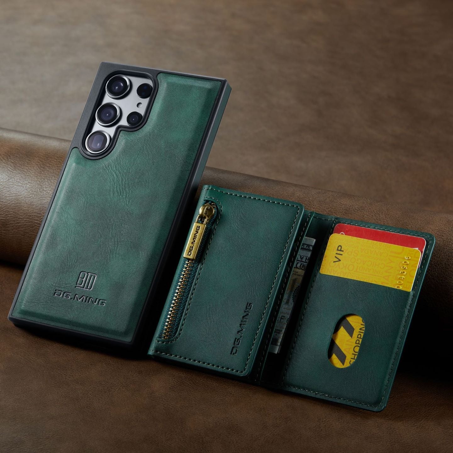 2 in 1 Magnetic Leather Wallet Case for Samsung - 图片 12