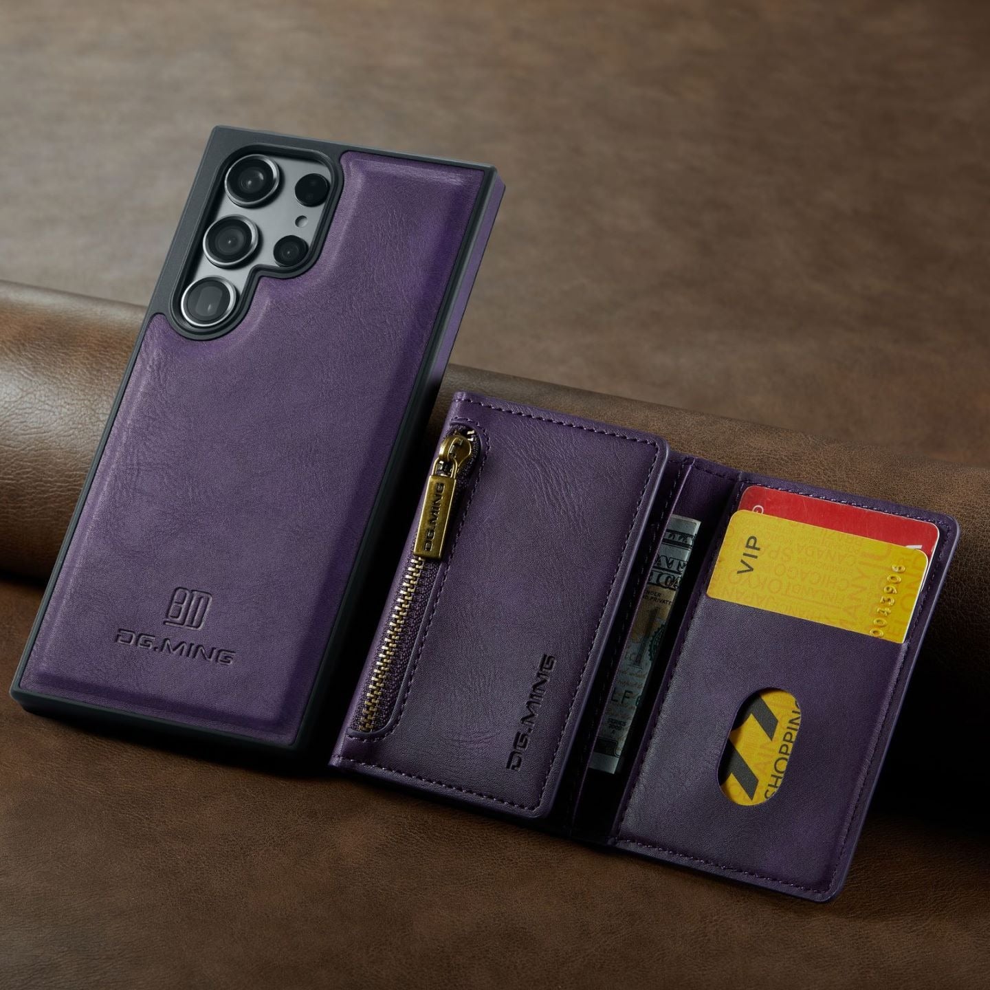 2 in 1 Magnetic Leather Wallet Case for Samsung - 图片 13