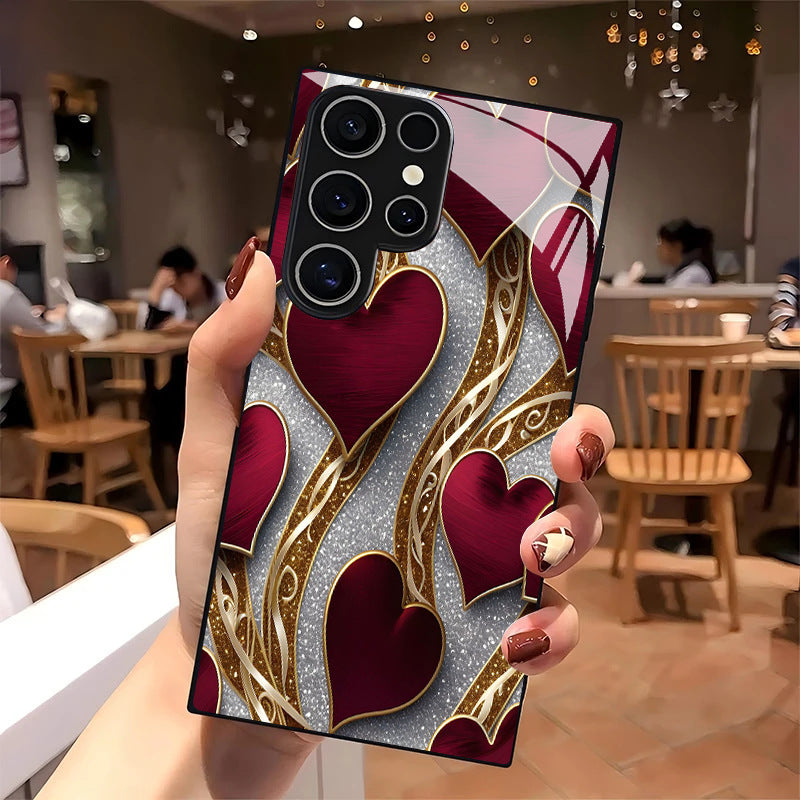 Red Heart Pattern Hard Case for Samsung - 图片 2