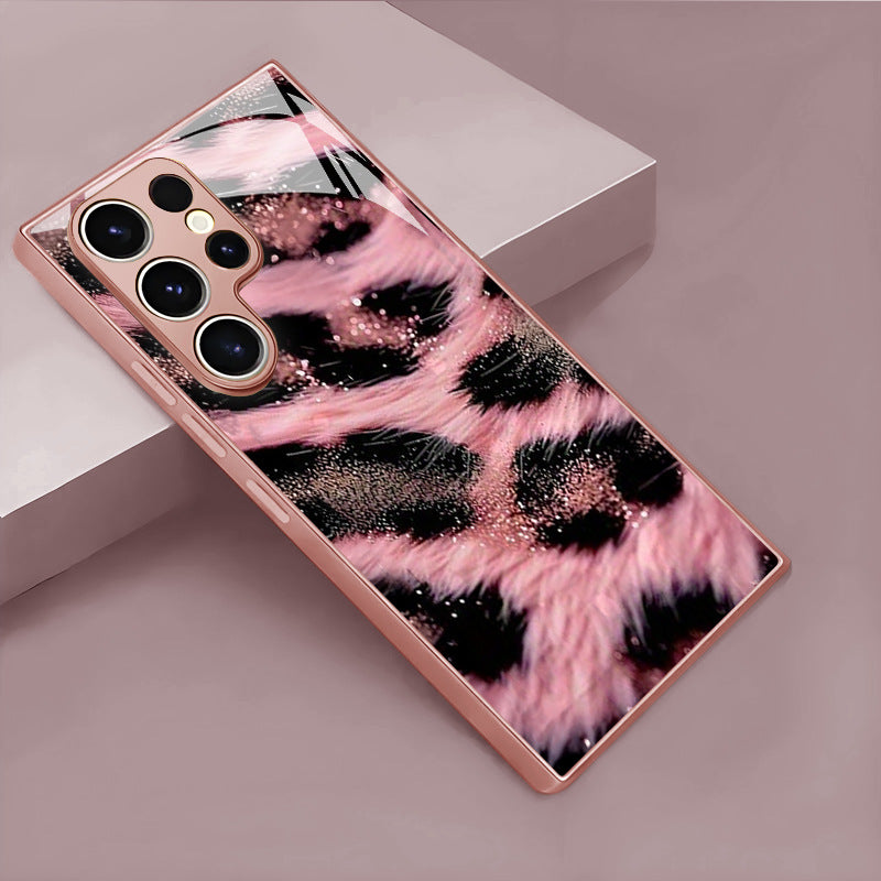 Pink Black Leopard-Print Hard Case for Samsung - 图片 4