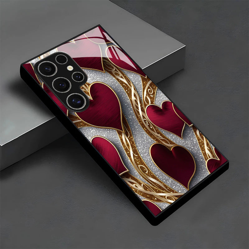 Red Heart Pattern Hard Case for Samsung - 图片 6