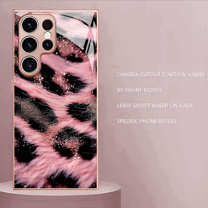 Pink Black Leopard-Print Hard Case for Samsung - 图片 3