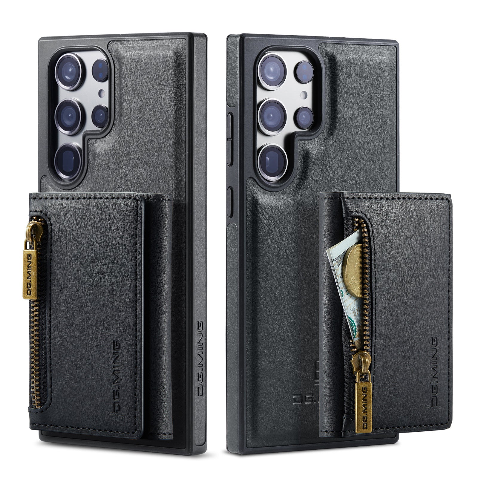 2 in 1 Magnetic Leather Wallet Case for Samsung - 图片 4