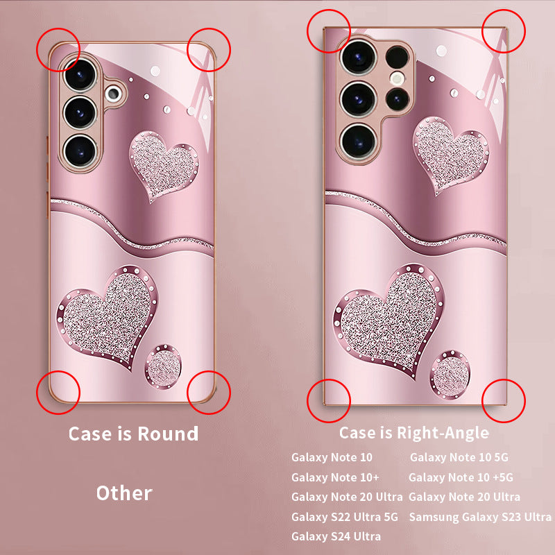 Curve Double Heart Hard Case for Samsung - 图片 2