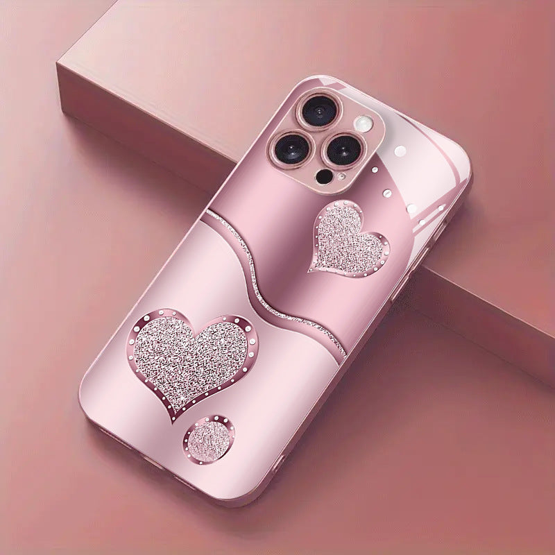 Curve Double Heart Hard Case for iPhone - 图片 2