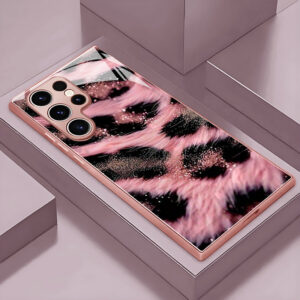 Pink Black Leopard-Print Hard Case for Samsung