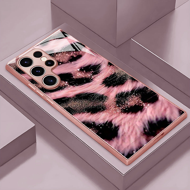 Pink Black Leopard-Print Hard Case for Samsung