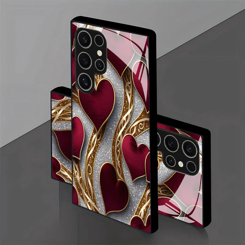 Red Heart Pattern Hard Case for Samsung - 图片 3