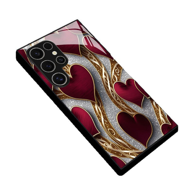 Red Heart Pattern Hard Case for Samsung - 图片 5