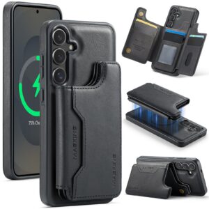 2 in 1 Magnetic Leather Wallet Case for Samsung