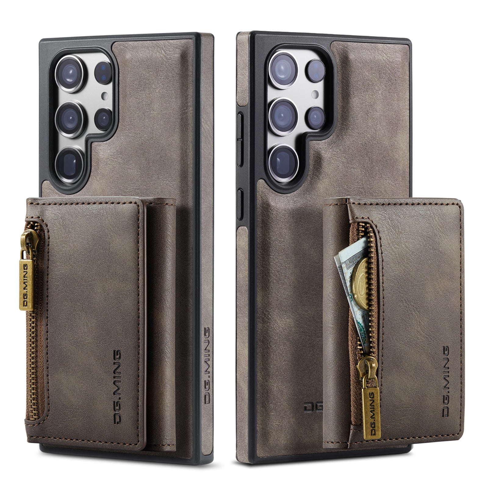 2 in 1 Magnetic Leather Wallet Case for Samsung - 图片 6