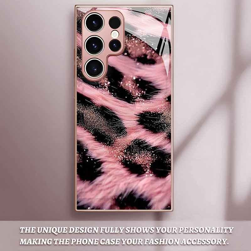 Pink Black Leopard-Print Hard Case for Samsung - 图片 6