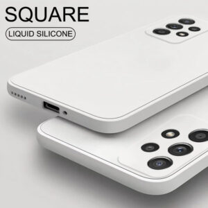 Soft Square Liquid Silicone Case For Samsung Galaxy