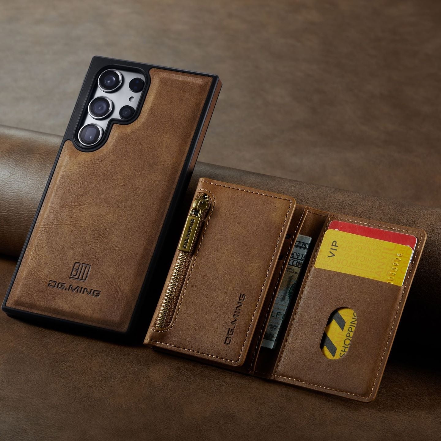 2 in 1 Magnetic Leather Wallet Case for Samsung - 图片 10