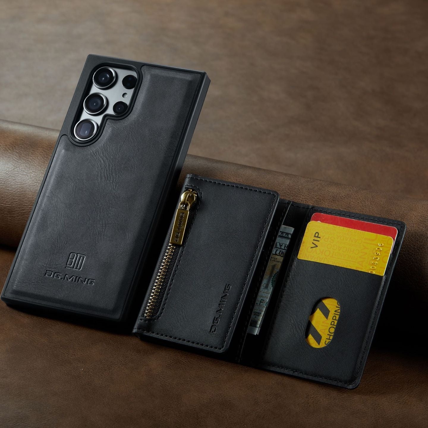 2 in 1 Magnetic Leather Wallet Case for Samsung - 图片 9